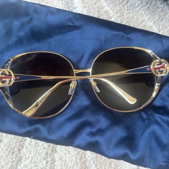 GUCCI Gradient Oversize Open Temple Round Sunglasses - Picture 2 of 6